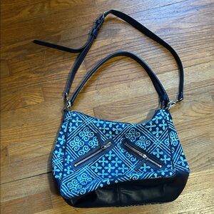 Vera Bradley Blue and Black Shoulder Bag